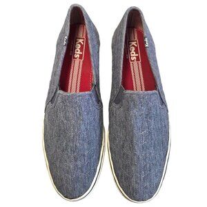 Keds Women's Double Decker Gray Quilted Slip-On Sneakers Size 10